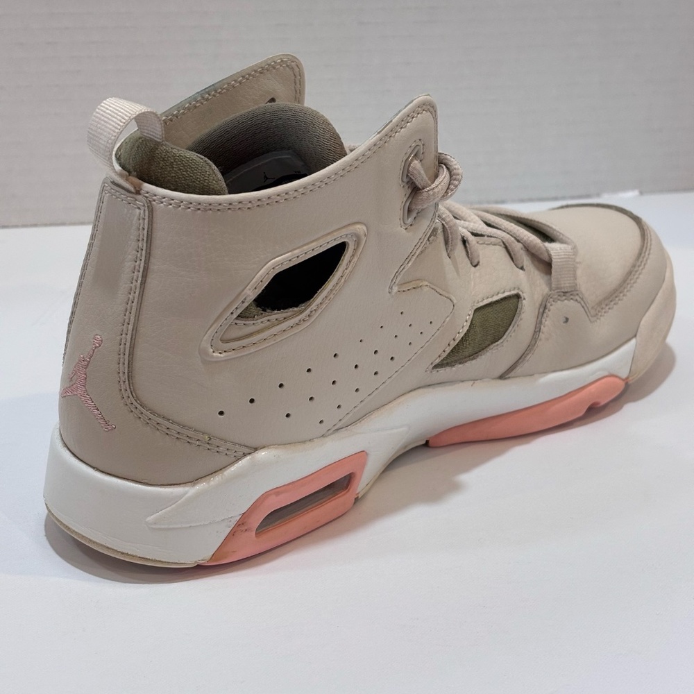 Jordan Flight Club 91 GS Sneakers Basketball Shoes SZ 6.5Y/8 W Beige Green Coral - Picture 11 of 13